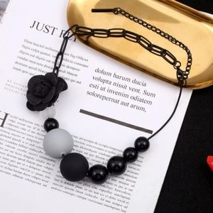 Black Flower Necklace